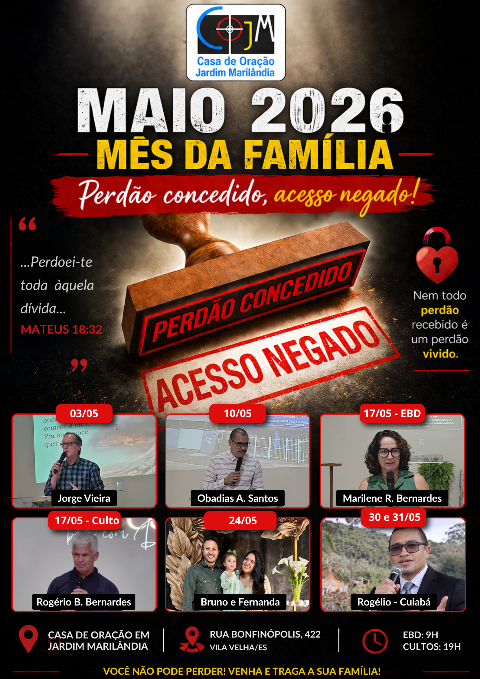 Maio - Mês da Família 2026